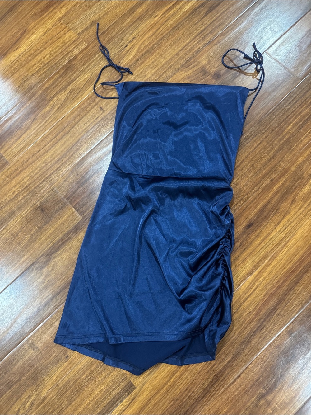 Strapless Silk Navy Blue Women’s Dress